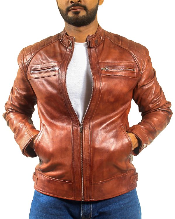 The Mens Classic Brown Leather Jacket